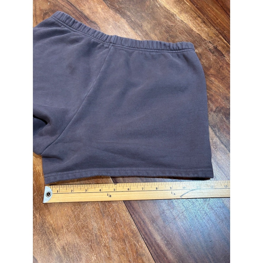 Aritzia TNA Sweatfleece Shorts Womens' Med purple grey cozy cotton fleece pullon - Picture 7 of 12